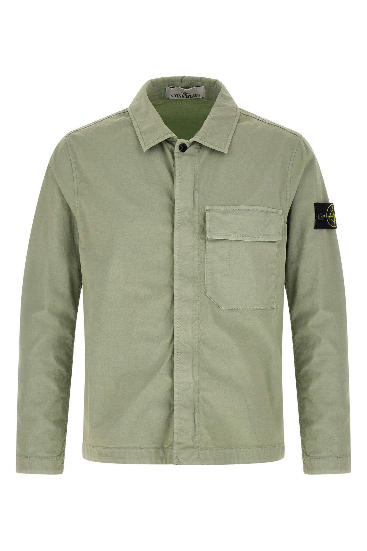 1200013 overshirt in garment-dyed stretch cotton twill