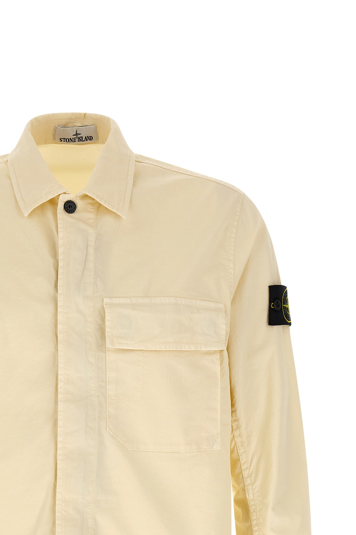 1200013 overshirt in garment-dyed stretch cotton twill