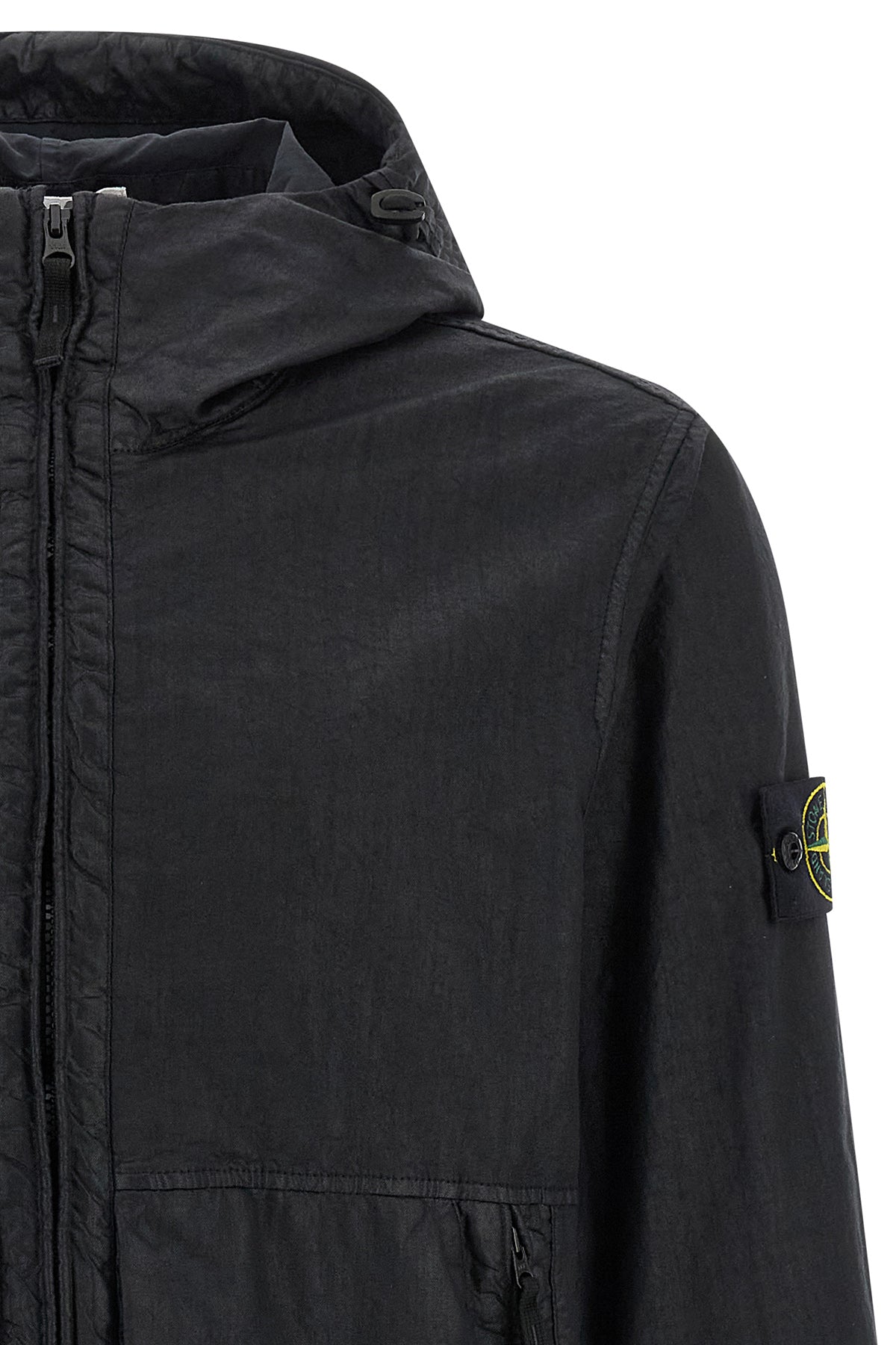 4100053 jacket in panama woven calendered fabric