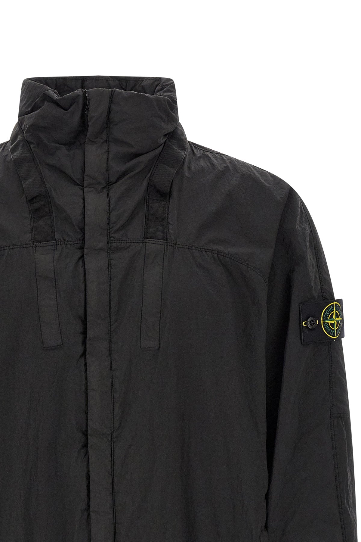 slightly water-repellent nylon metal watro bomber jacket