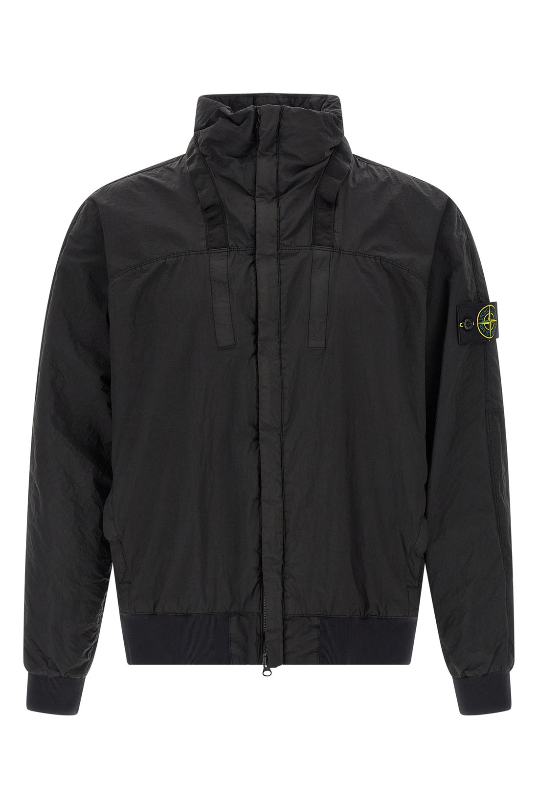 STONE ISLAND M slightly water-repellent nylon metal watro bomber jacket