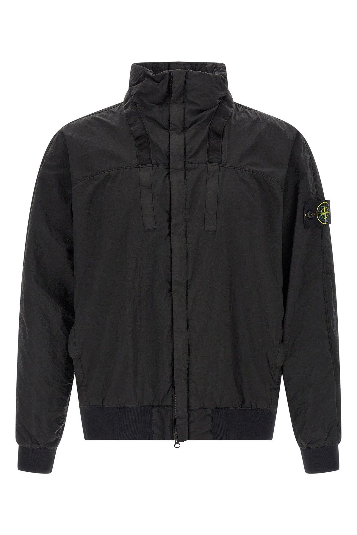 slightly water-repellent nylon metal watro bomber jacket