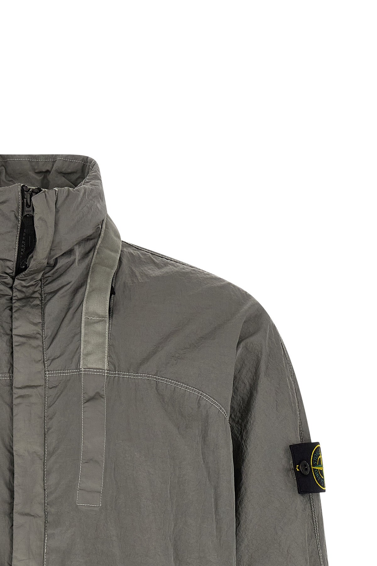 slightly water-repellent nylon metal watro bomber jacket