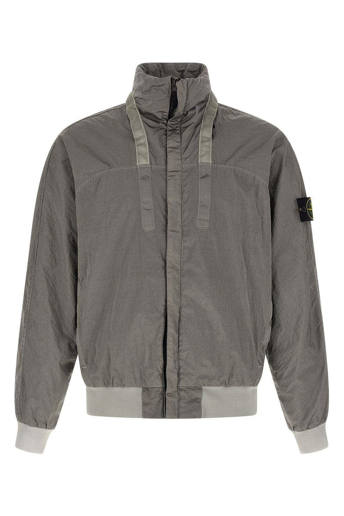 STONE ISLAND M slightly water-repellent nylon metal watro bomber jacket