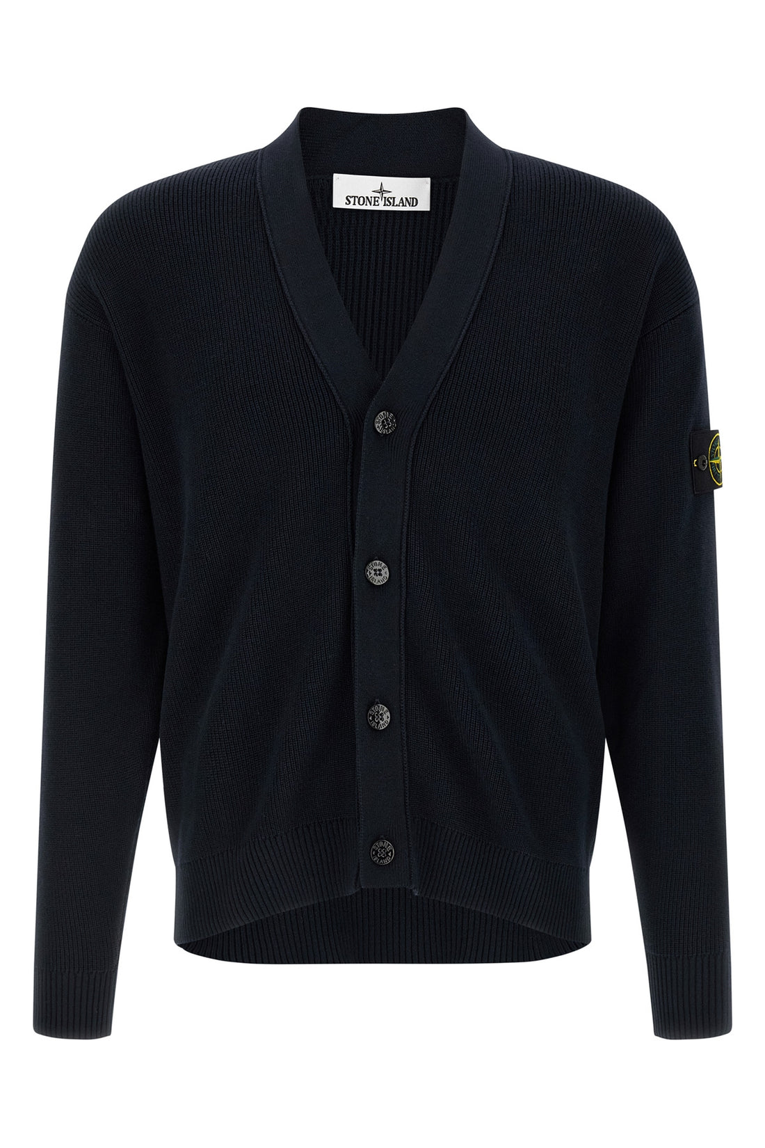 STONE ISLAND XL 5100009 ribbed cotton cardigan