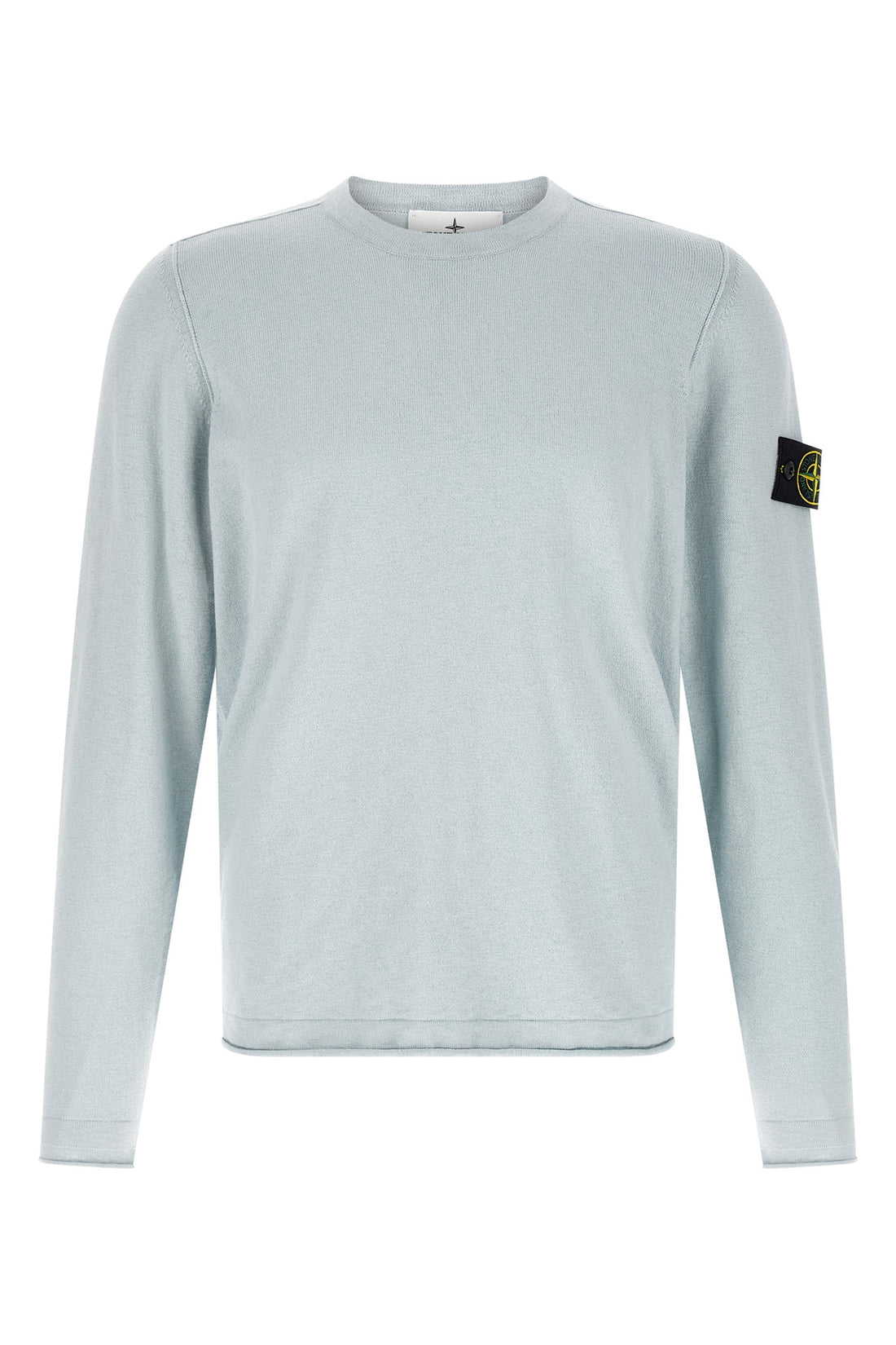 STONE ISLAND L 5100052 knit sweater in 14 fineness shaved cotton and nylon blend knit