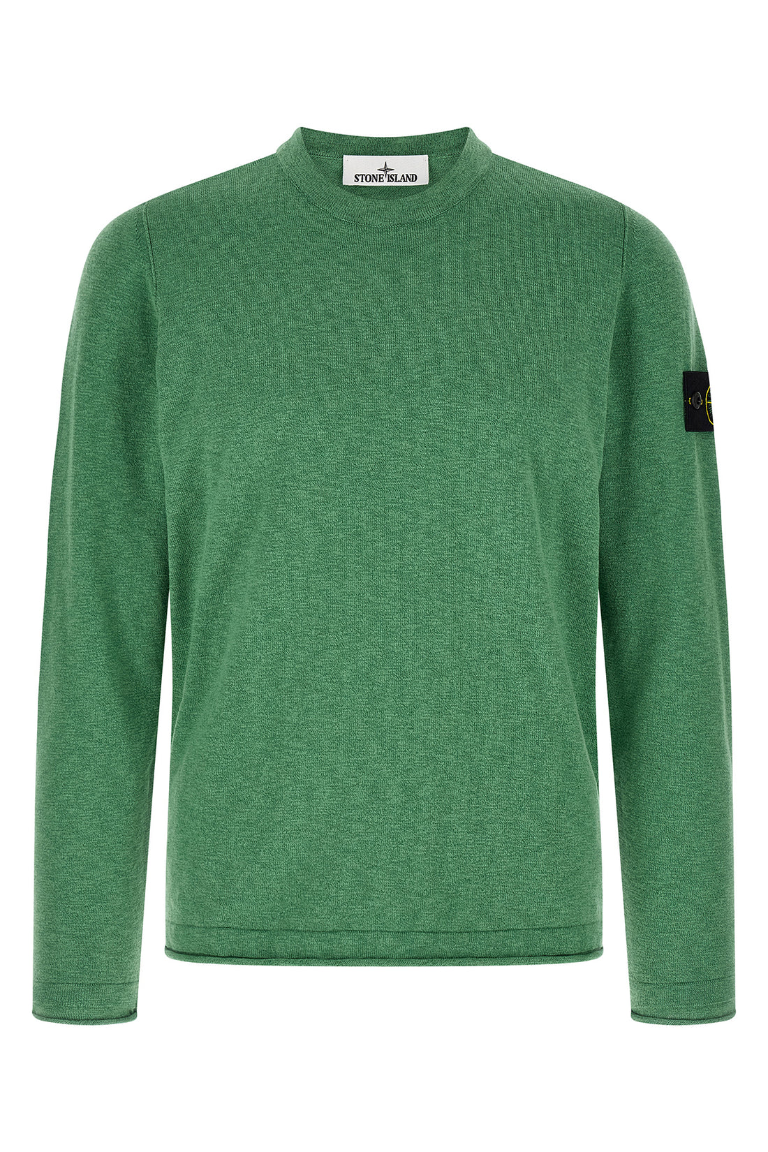 STONE ISLAND L 5100052 knit sweater in 14 fineness shaved cotton and nylon blend knit