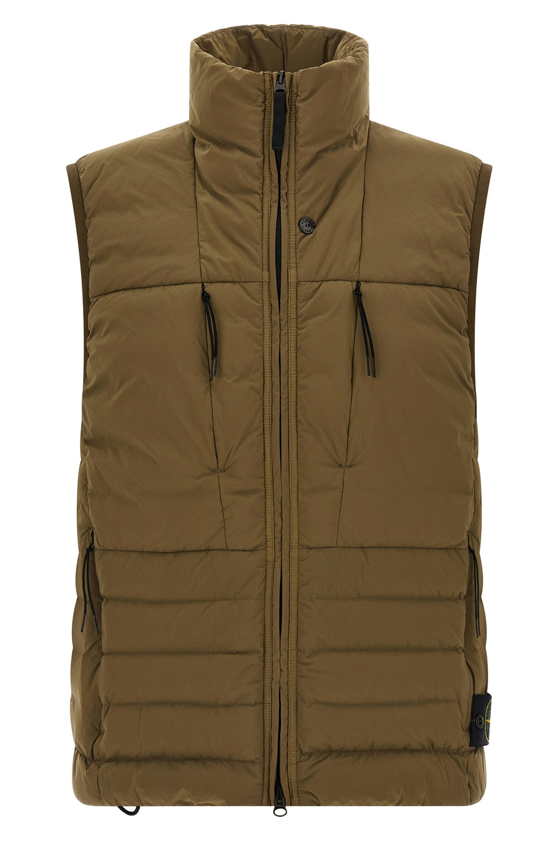 STONE ISLAND M g100007 down vest in a one-layer lightweight stretch fabric garment-dyed