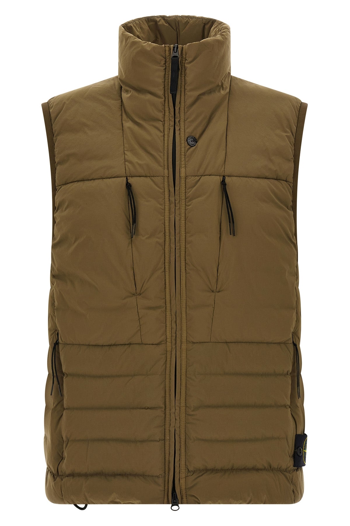 g100007 down vest in a one-layer lightweight stretch fabric garment-dyed