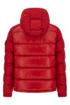 the moncler maya feather padded down jacket bases its design on a precise tech