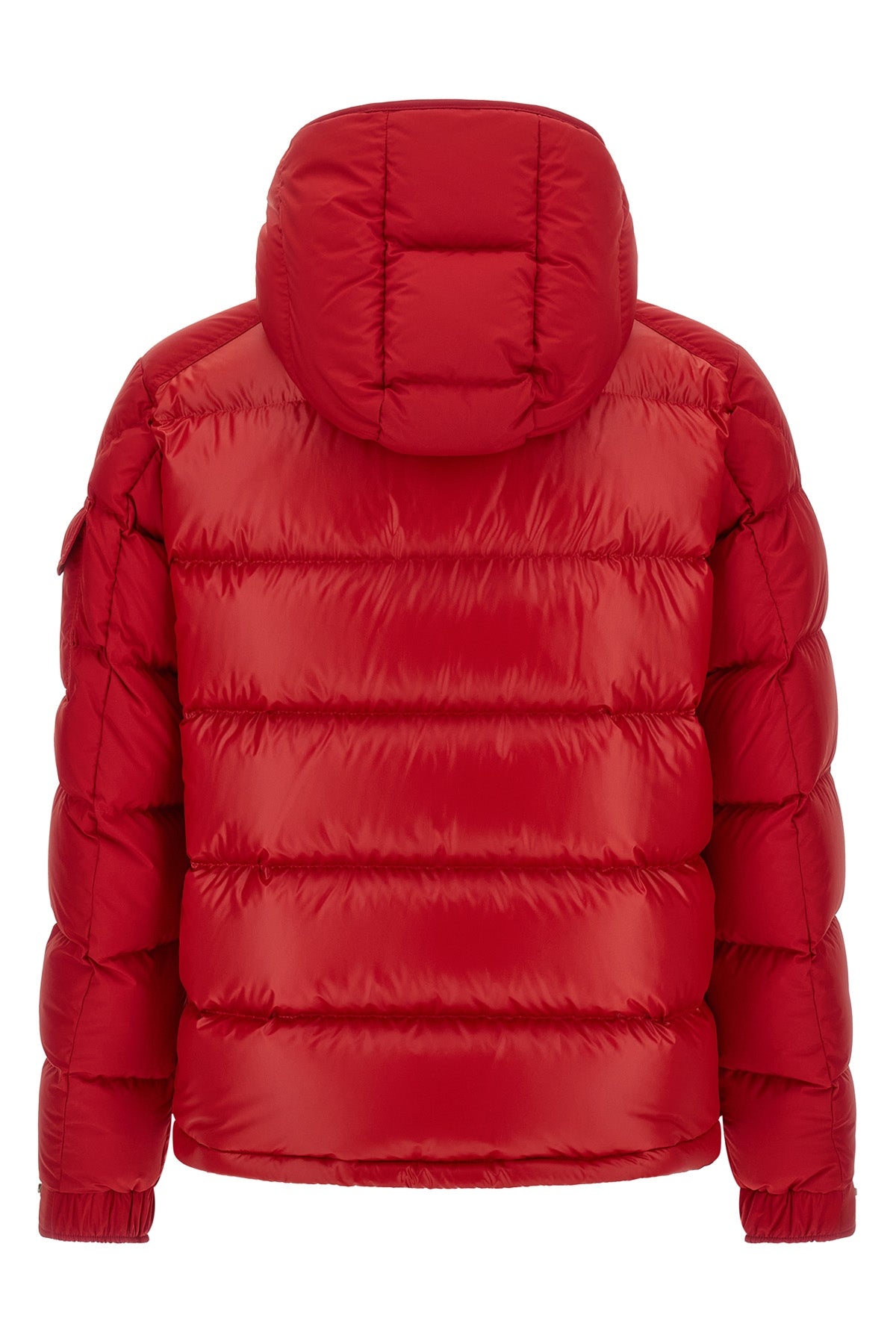 the moncler maya feather padded down jacket bases its design on a precise tech