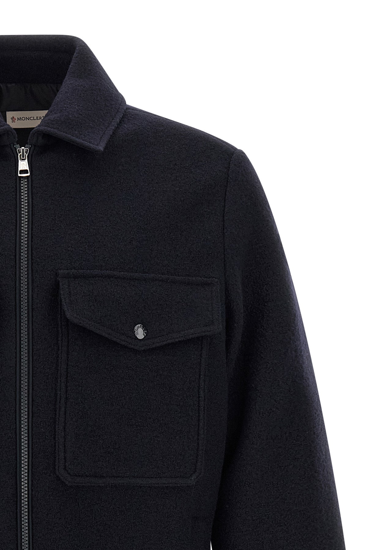 monclers pure virgin wool cloth overshirt