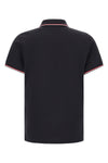 the moncler short-sleeved polo shirt in navy blue