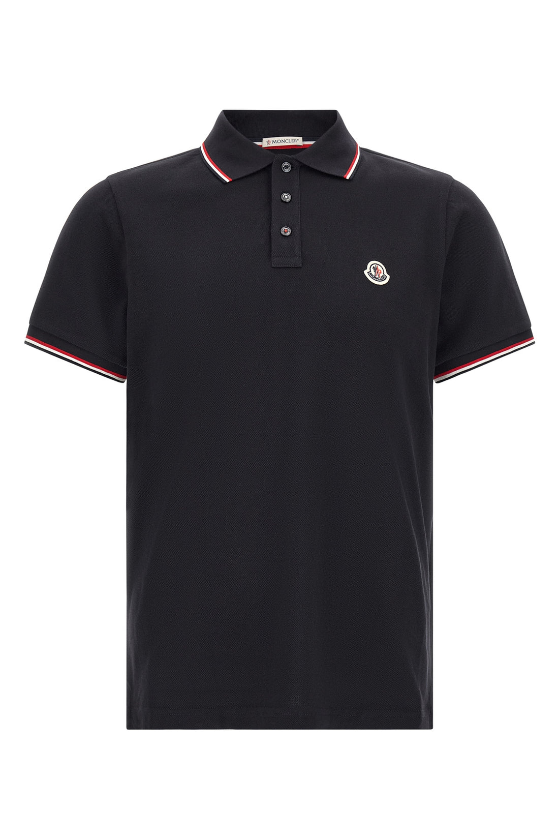 MONCLER L the moncler short-sleeved polo shirt in navy blue