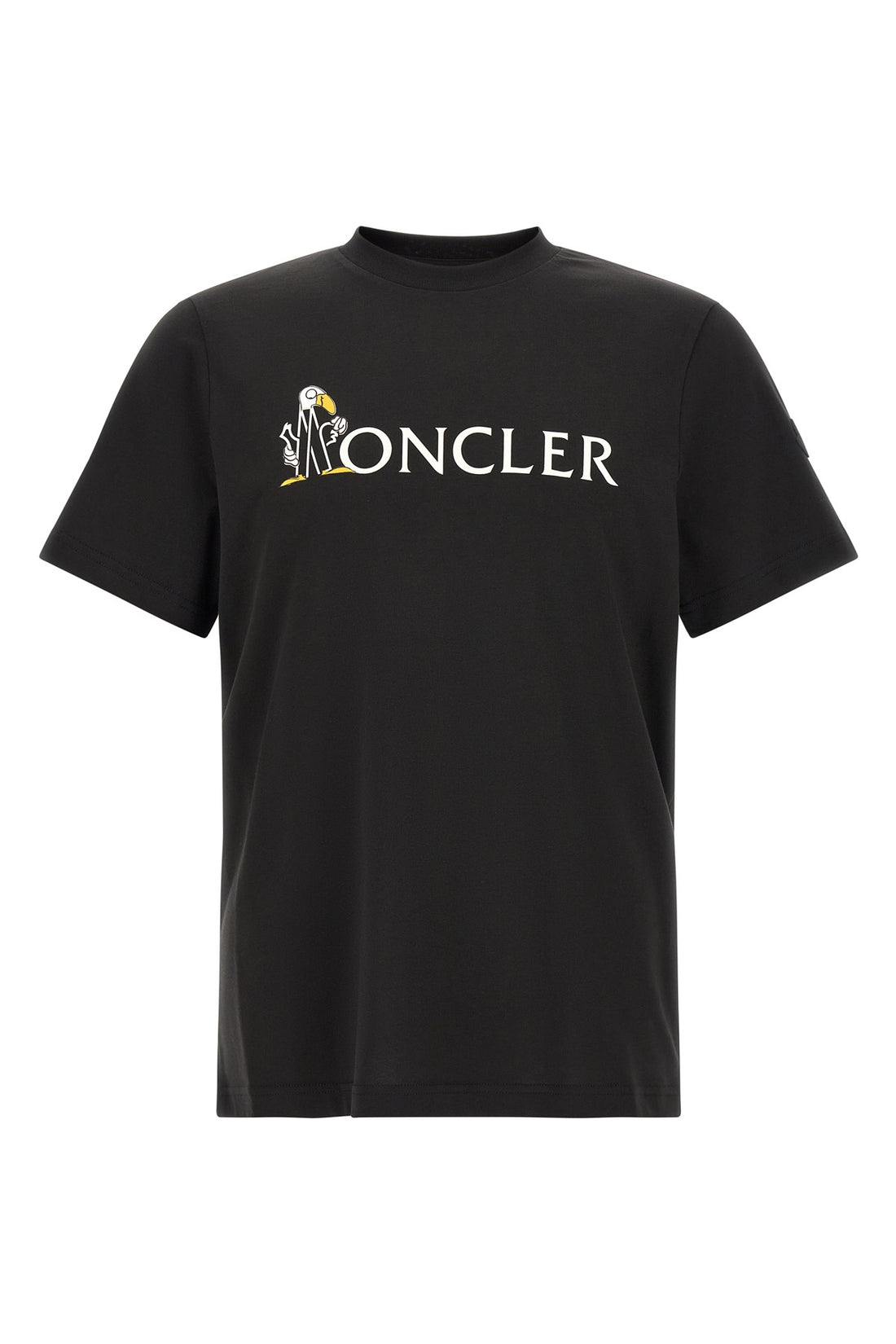 MONCLER L monclers pure black cotton t-shirt