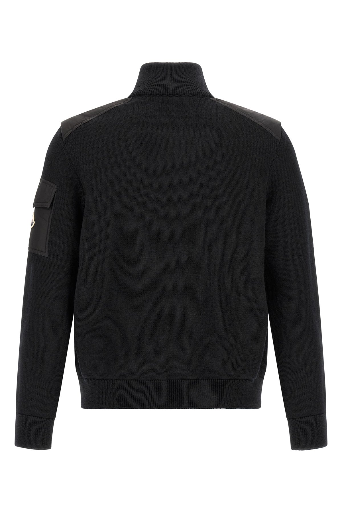 the moncler padded wool zip-up cardigan