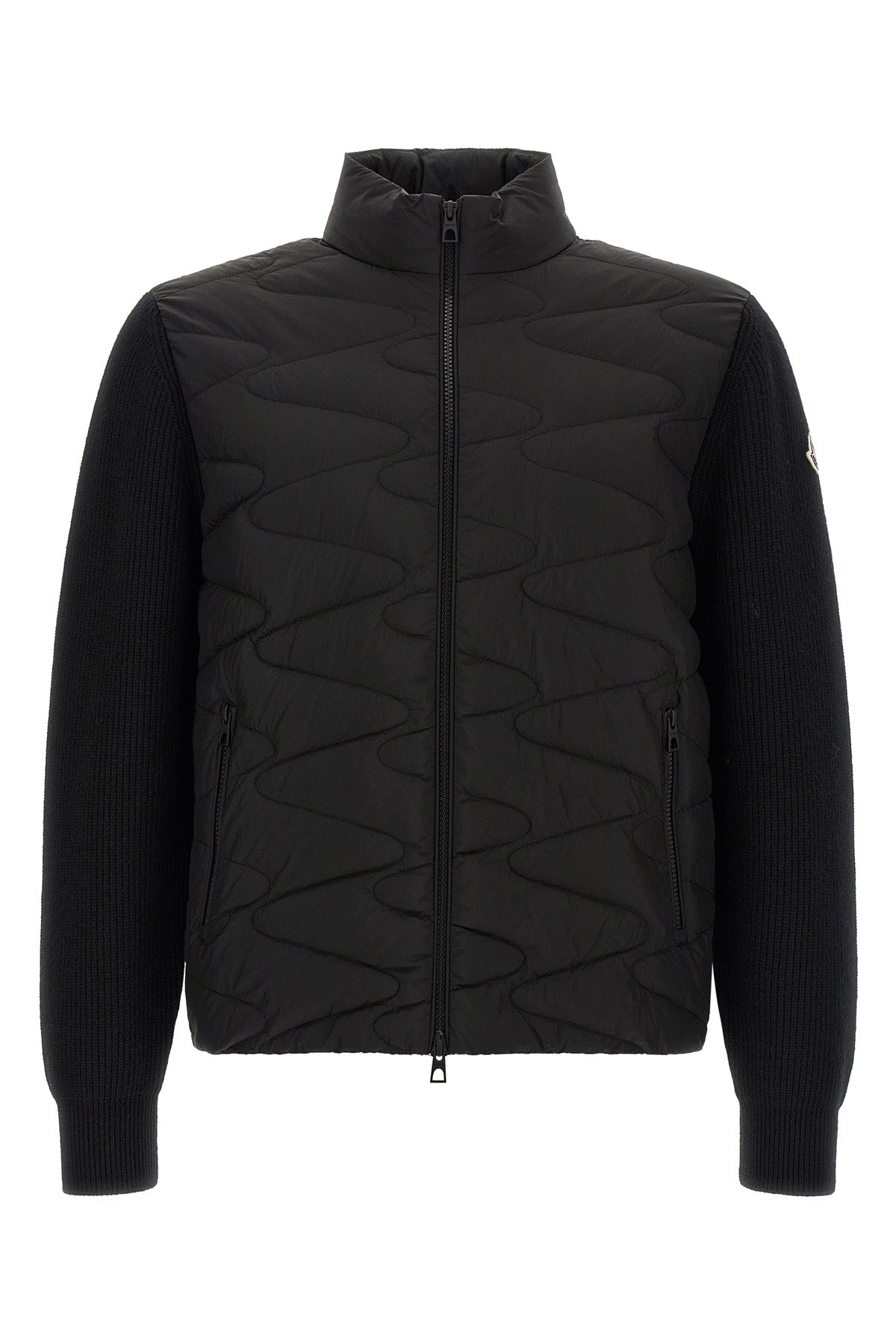 the black moncler cardigan
