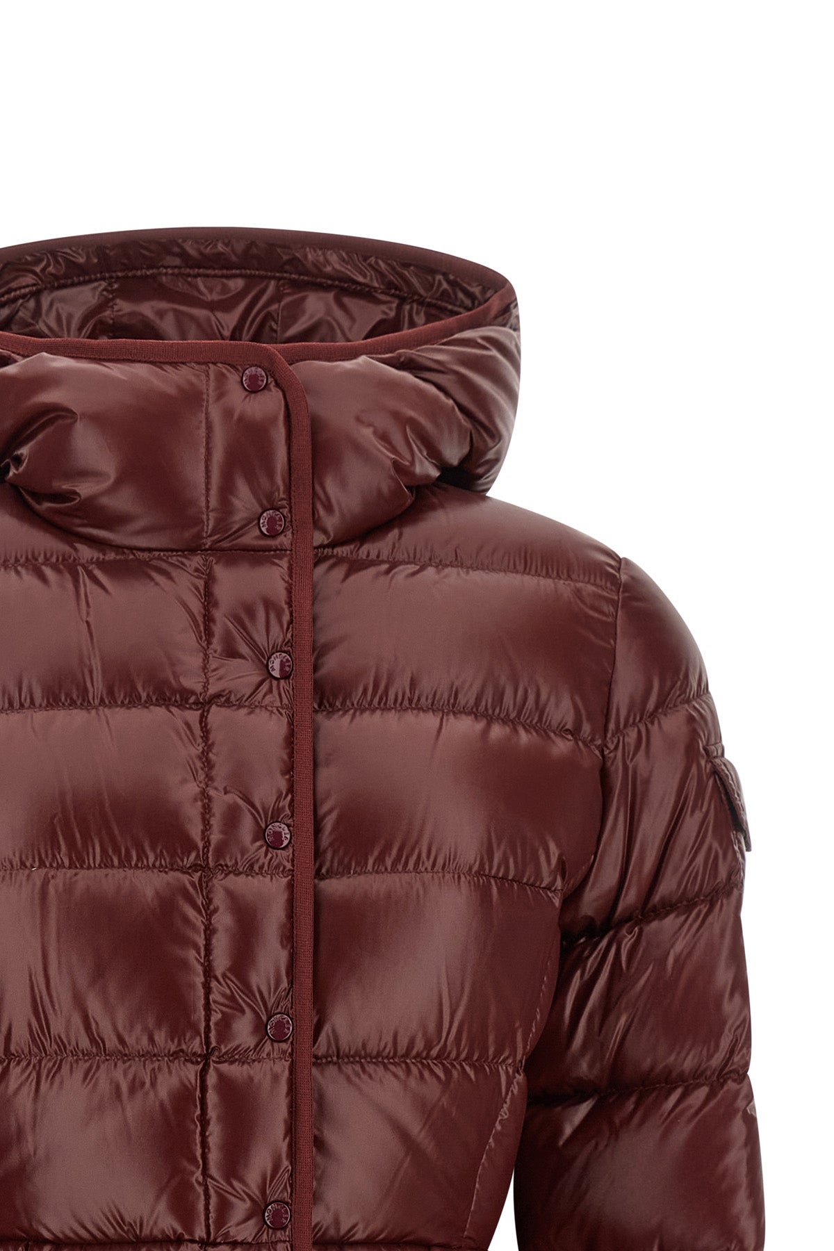 the moncler barante down jacket redefines the volumes of outerwear through a h