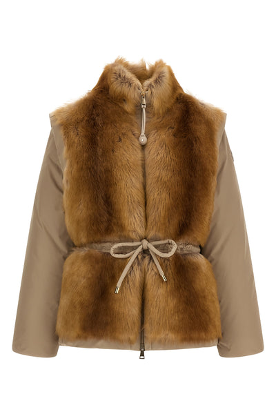 the moncler blaireau down jacket features a modular 2-in-1 construction