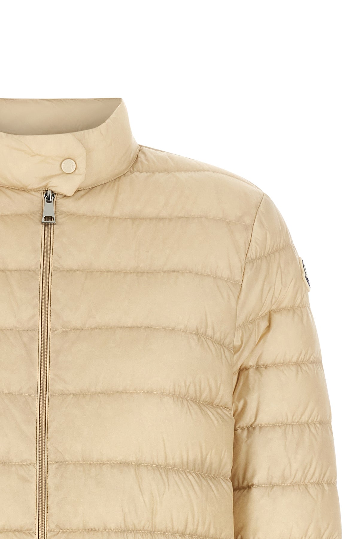 the moncler lans short down jacket defines a functional aesthetic through a sl