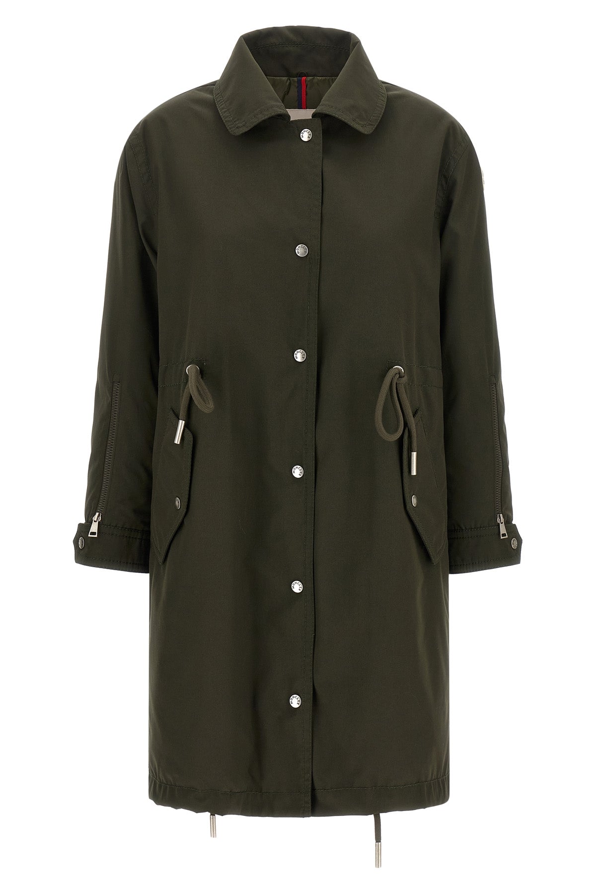 the moncler halicte long parka redefines outerwear through a structured silhou