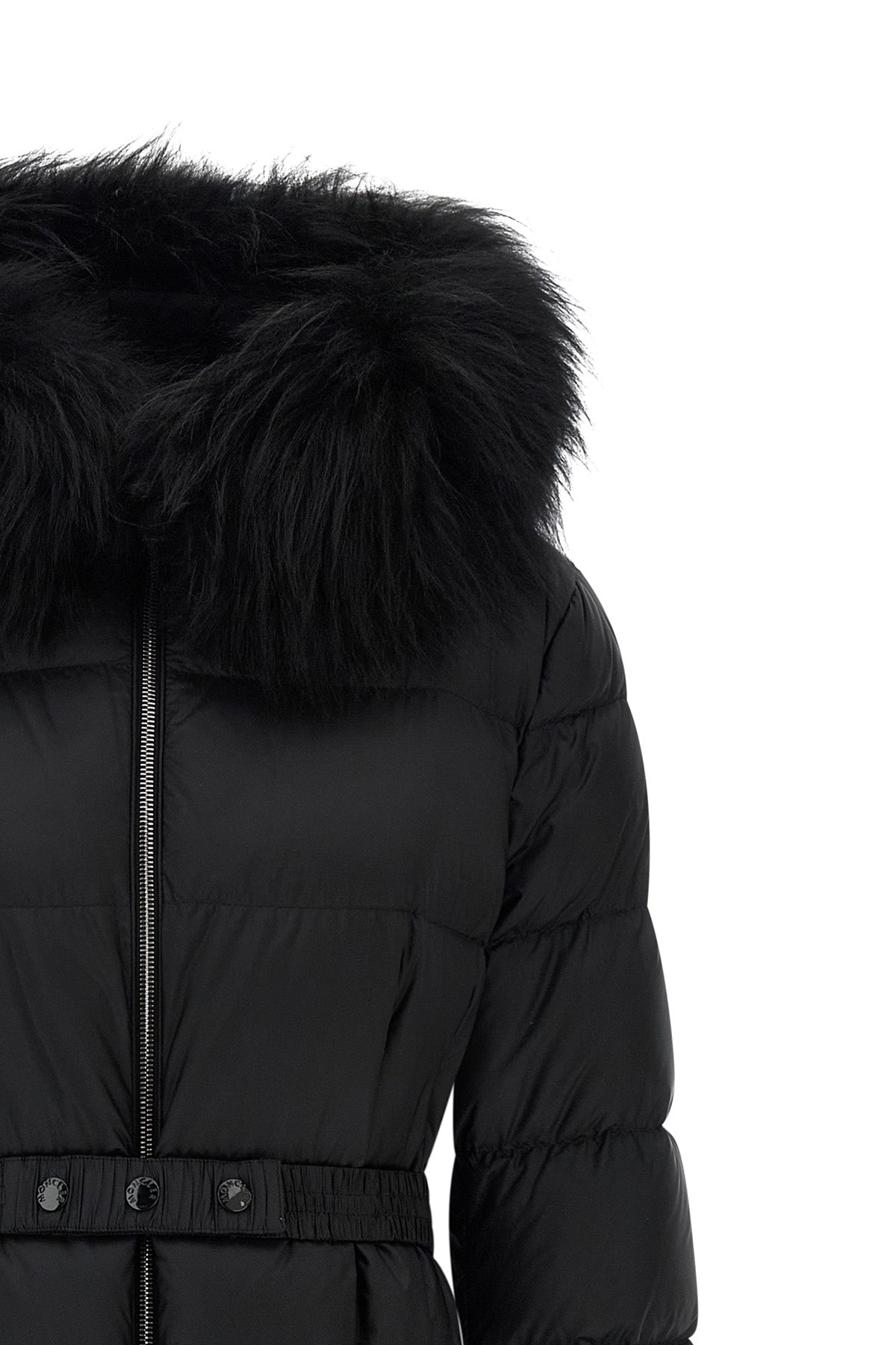 the moncler boedic long down jacket defines a rigorous silhouette through a qu