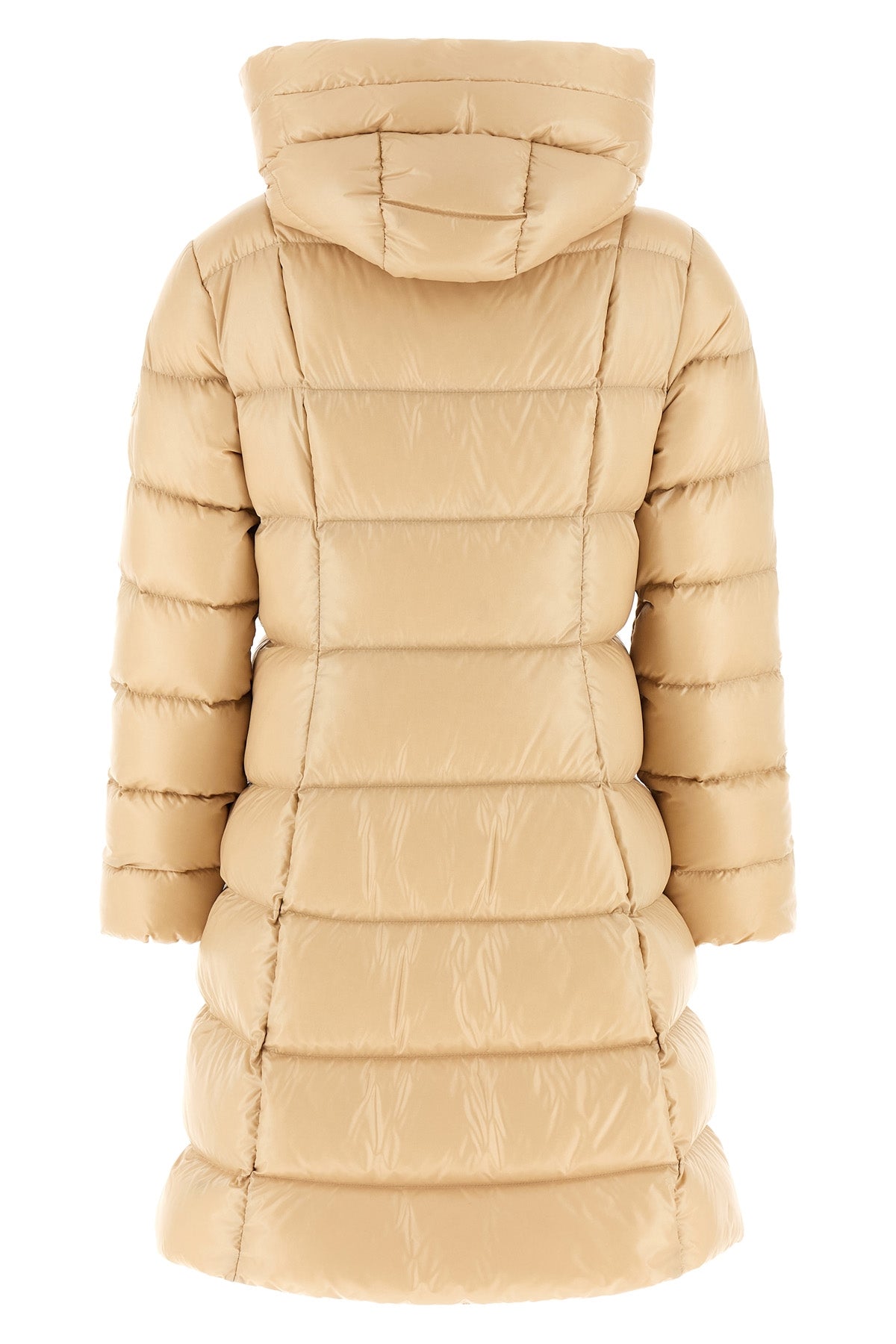 the moncler marusse down jacket redefines the volumes of outerwear through a rig