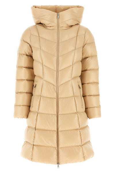 the moncler marusse down jacket redefines the volumes of outerwear through a rig