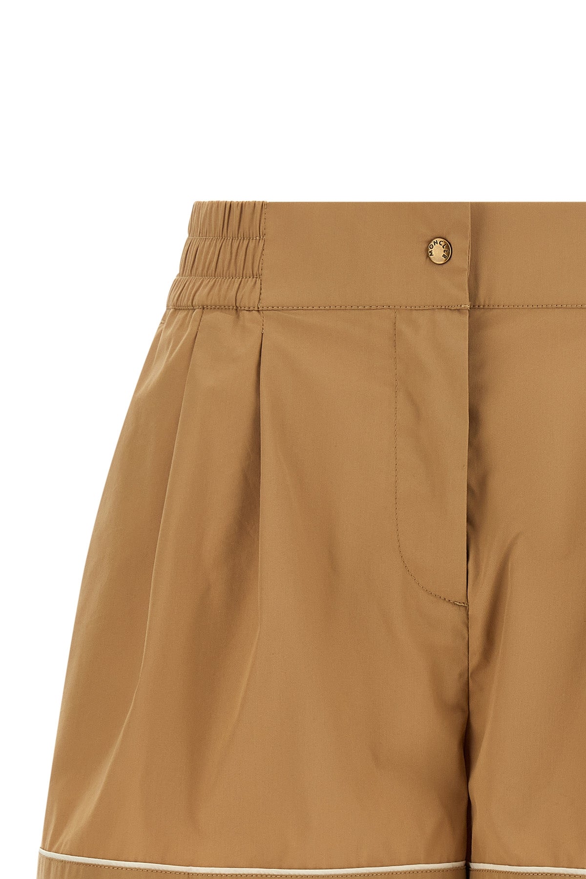 moncler shorts redefine casual wear through a tailor-made construction in cotton