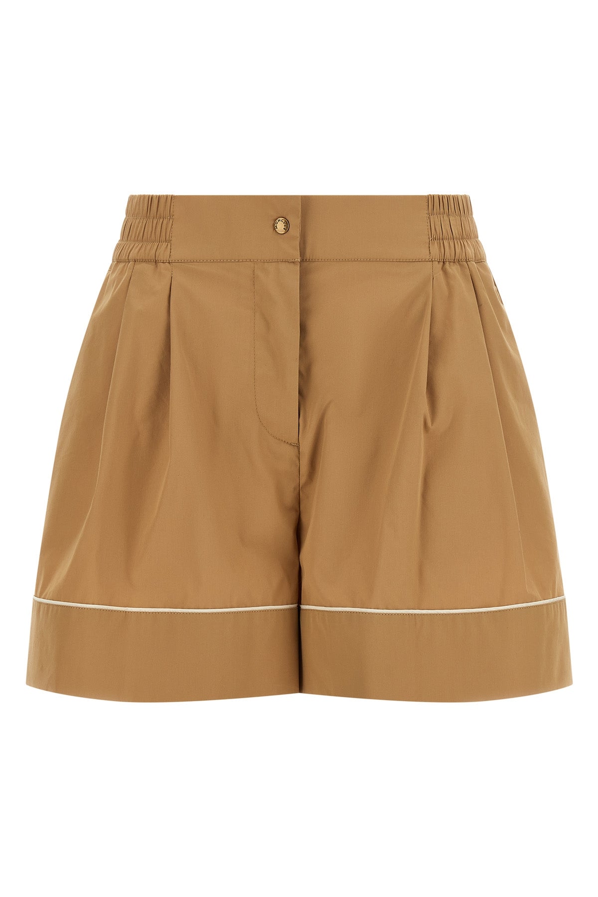 moncler shorts redefine casual wear through a tailor-made construction in cotton