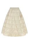 the moncler midi skirt defines a hyper-feminine silhouette through an a-shaped c