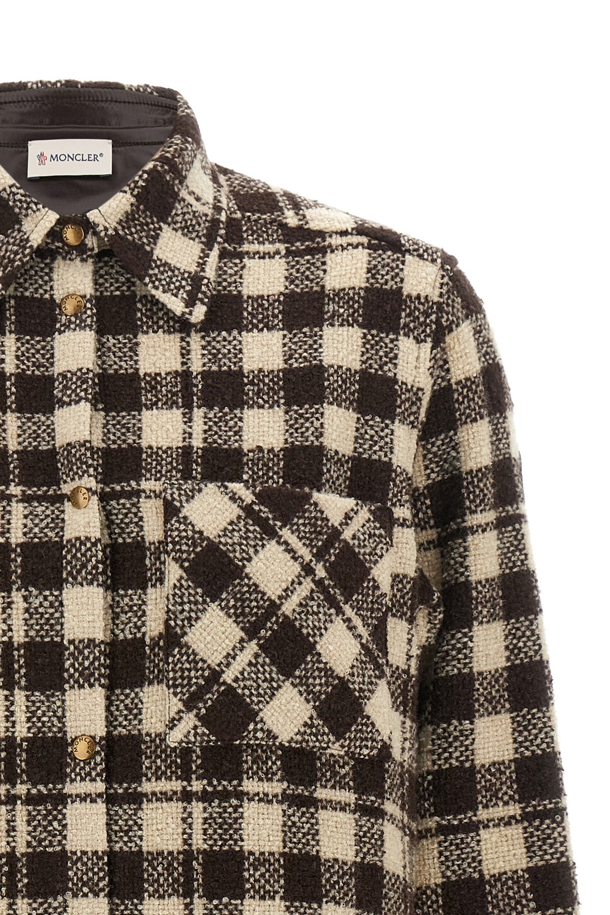 the moncler shirt reinterprets the alpine aesthetic through a rigorous sartorial