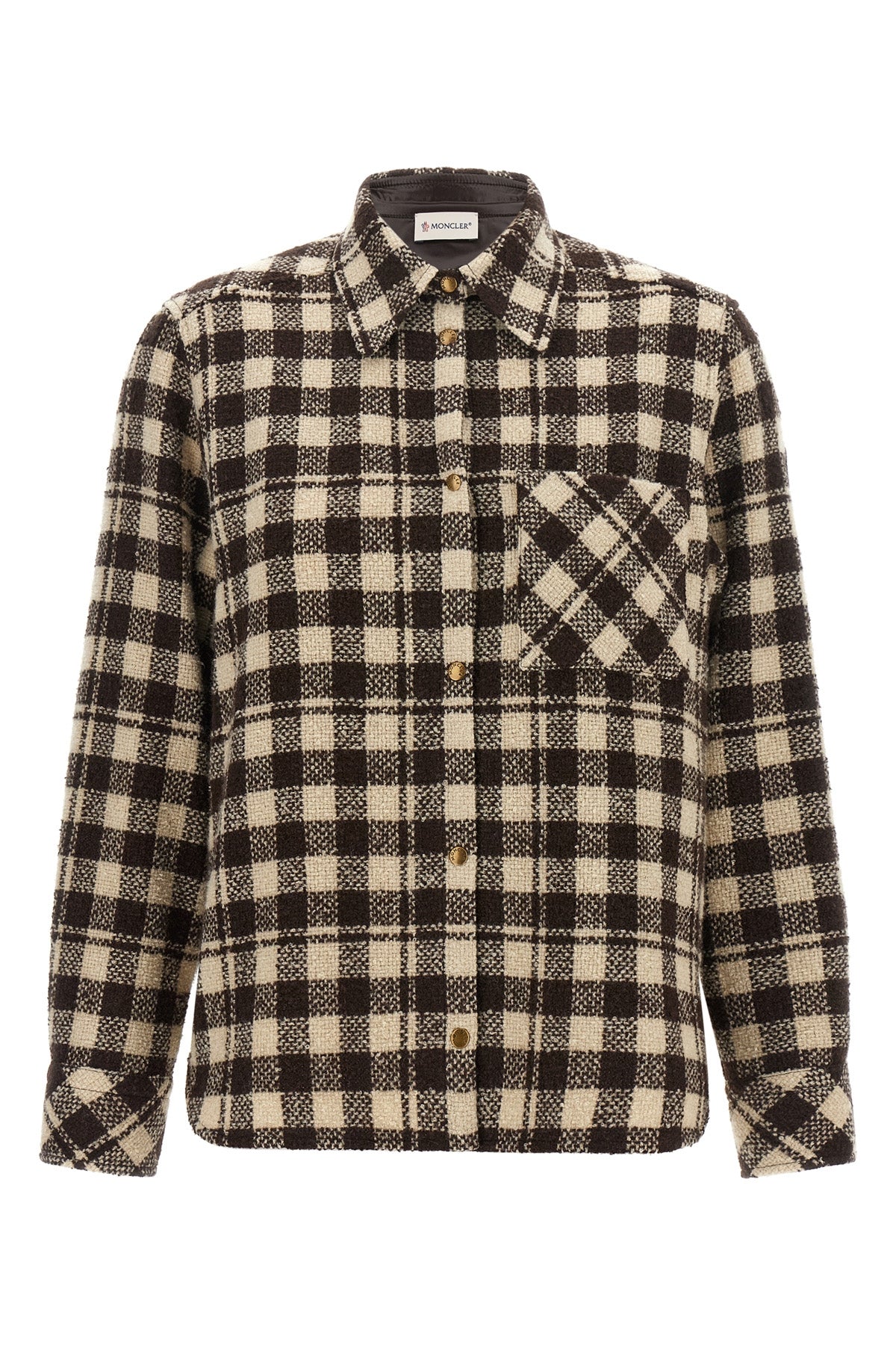 the moncler shirt reinterprets the alpine aesthetic through a rigorous sartorial
