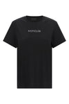 the moncler womens t-shirt is distinguished by an essential construction in pur