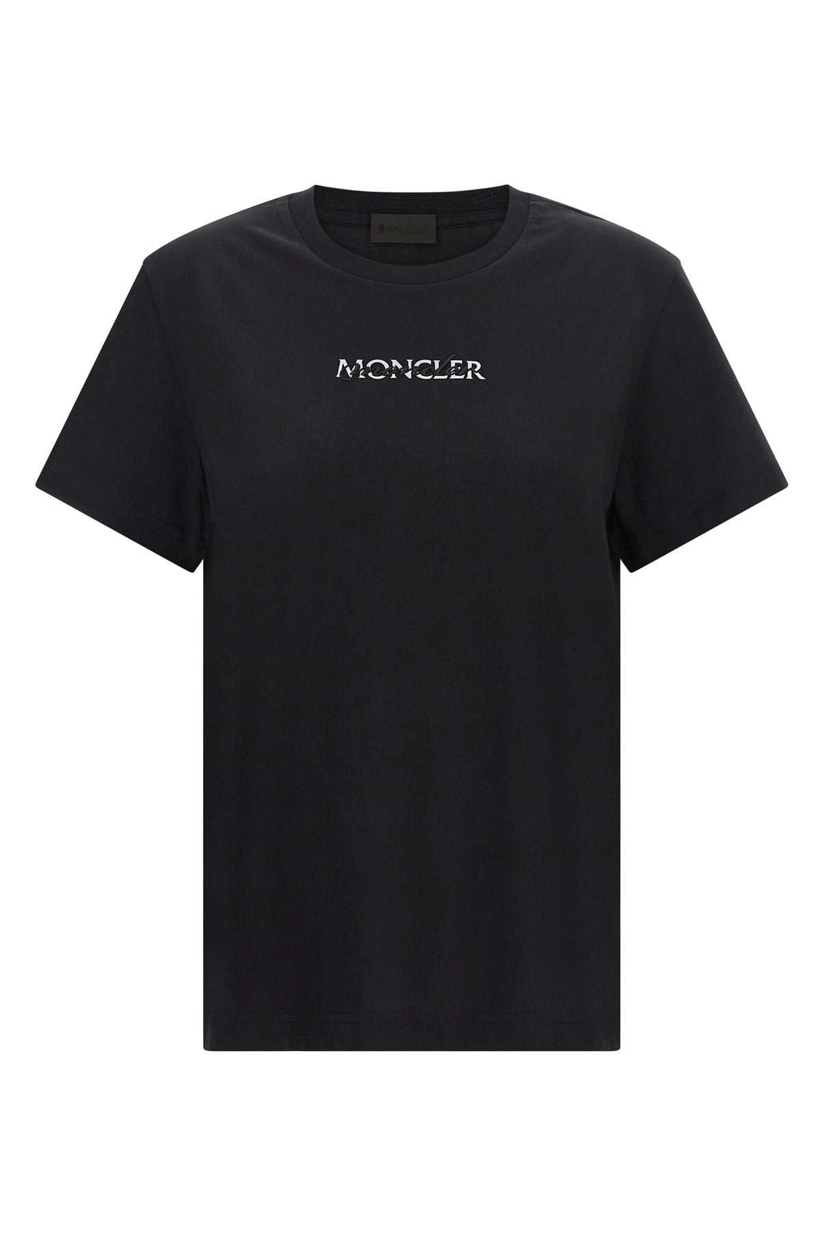 the moncler womens t-shirt is distinguished by an essential construction in pur