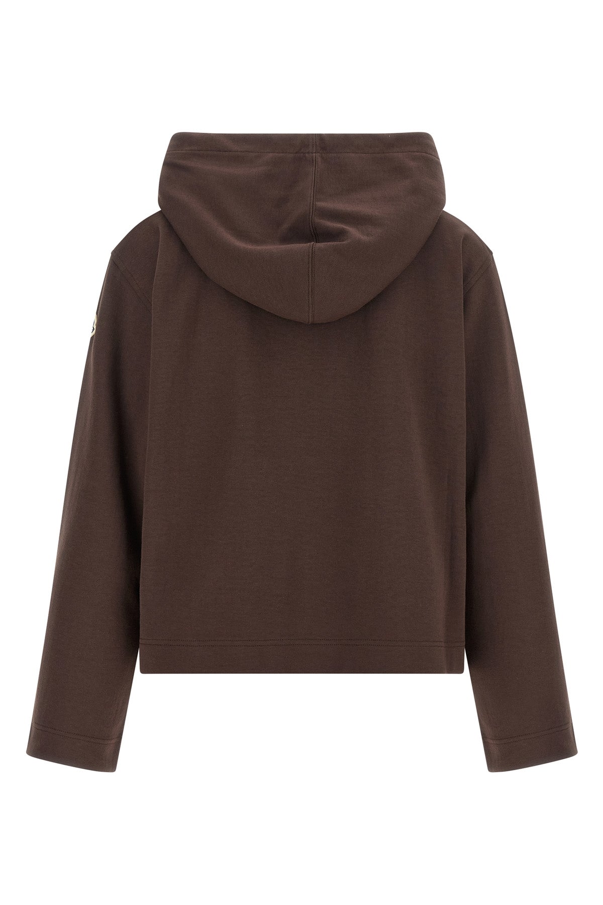 the moncler hoodie is made of a fine cotton blend