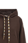 the moncler hoodie is made of a fine cotton blend