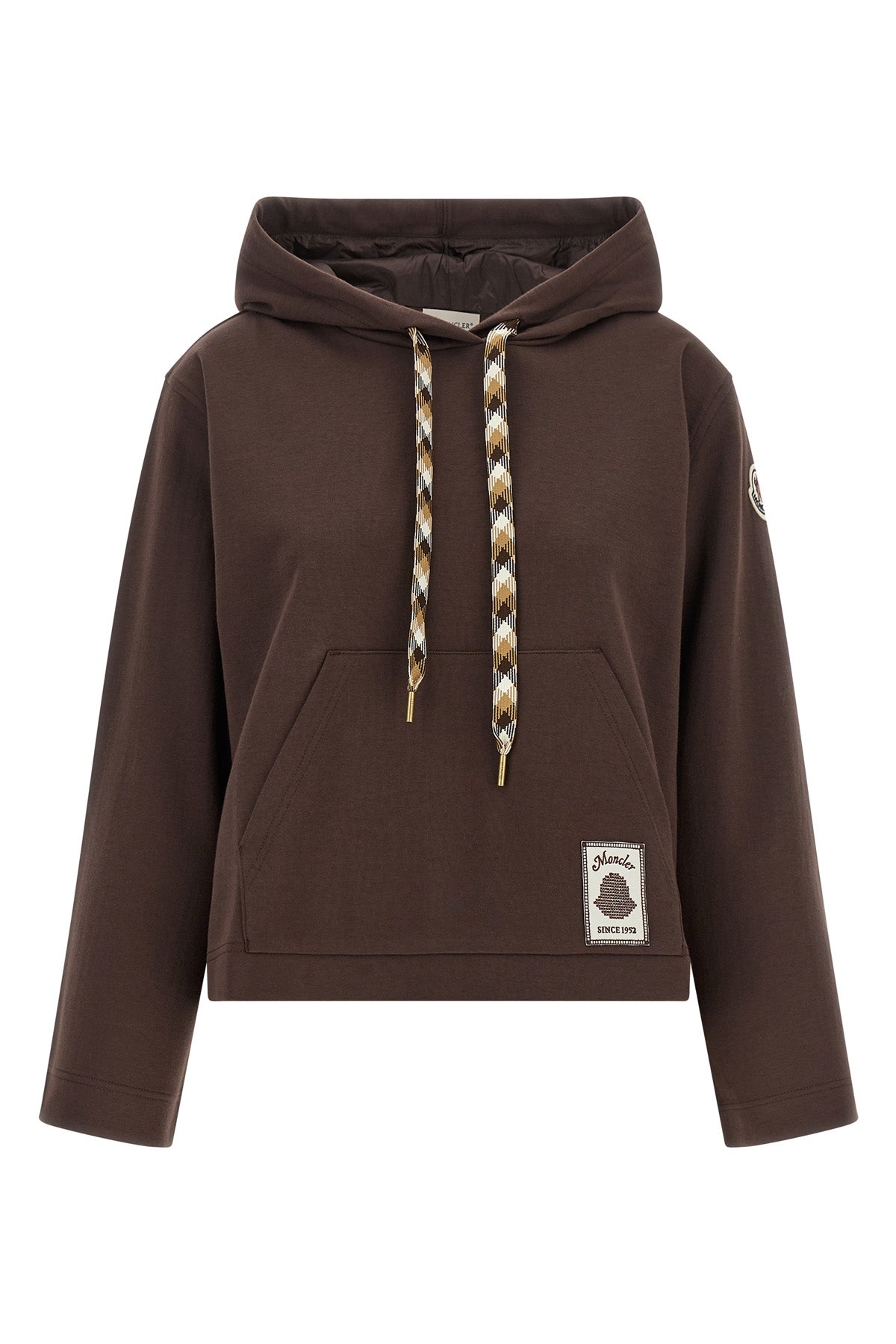 the moncler hoodie is made of a fine cotton blend