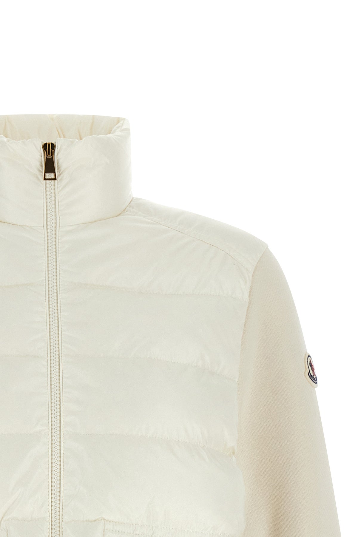 the moncler zip-up cardigan defines the contemporary hybrid outerwear through a