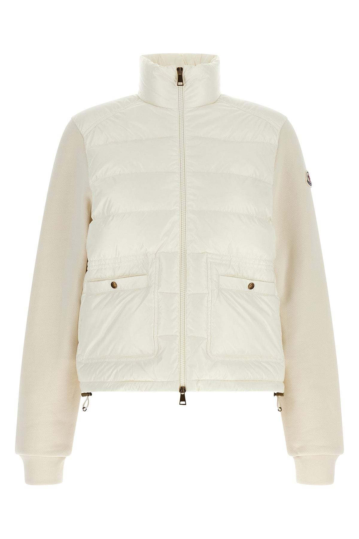the moncler zip-up cardigan defines the contemporary hybrid outerwear through a