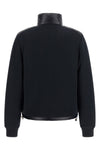 the moncler cardigan in fleece cotton and technical fabric defines a contemporar