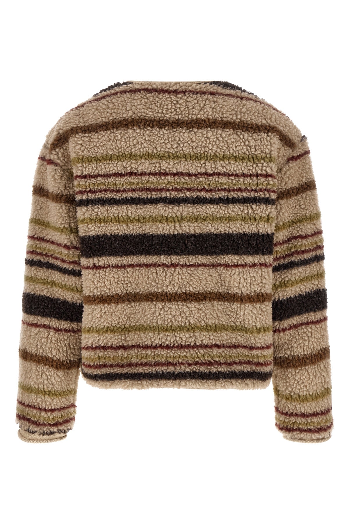 the moncler cardigan stands out for its structured construction in wool blend