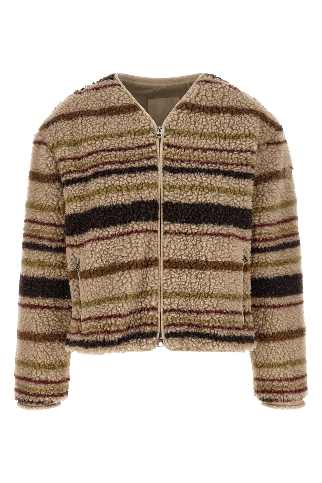 MONCLER M the moncler cardigan stands out for its structured construction in wool blend