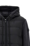 the moncler cardigan exemplifies an advanced hybrid construction