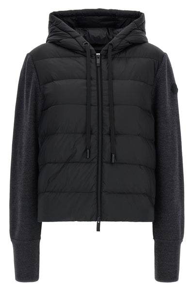 the moncler cardigan exemplifies an advanced hybrid construction