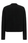 the moncler cardigan skilfully combines volumes and contrasting textures
