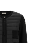 the moncler cardigan in black nuance redefines the concept of hybrid garment thr
