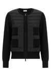 the moncler cardigan in black nuance redefines the concept of hybrid garment thr