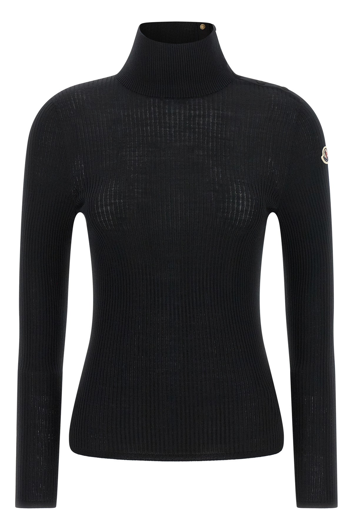 the moncler textured wool turtleneck sweater exemplifies the refined constructio