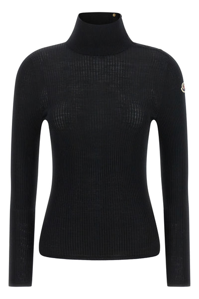 the moncler textured wool turtleneck sweater exemplifies the refined constructio
